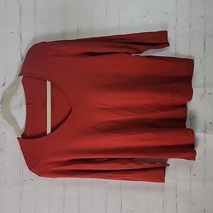 Talbots Rust Orange 3/4 Sleeve Top Size X